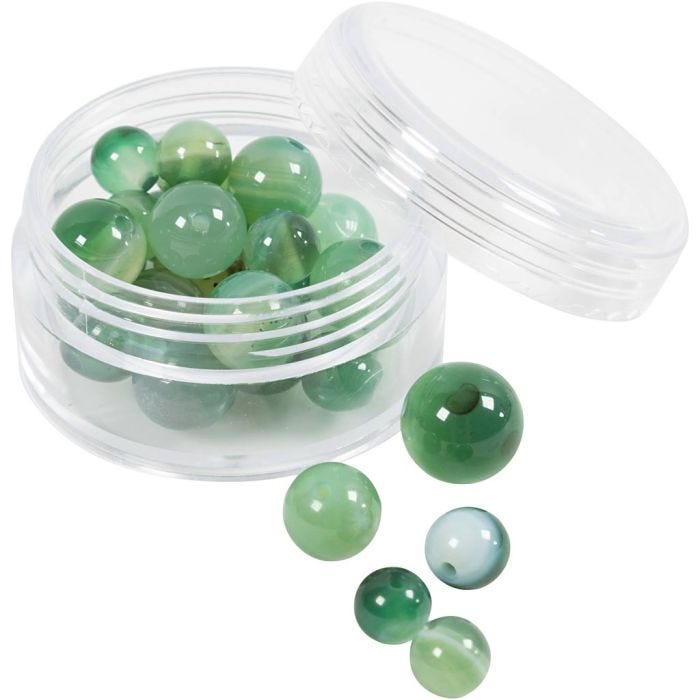 Perline di agata, misura 13x8, 15x6 mm, misura buco 0,9-1 mm, verde chiaro, 28 pz/ 1 conf.
