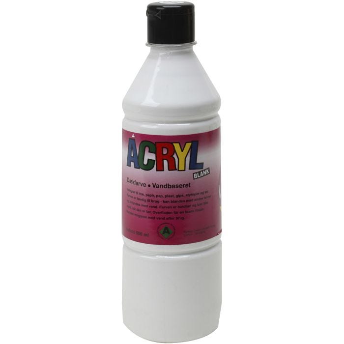 Colori Acrilici, bianco, 500 ml/ 1 bott.