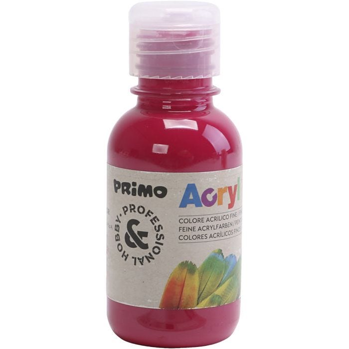 PRIMO Luxury pittura acrilica, rosso primario, 125 ml/ 1 bott.