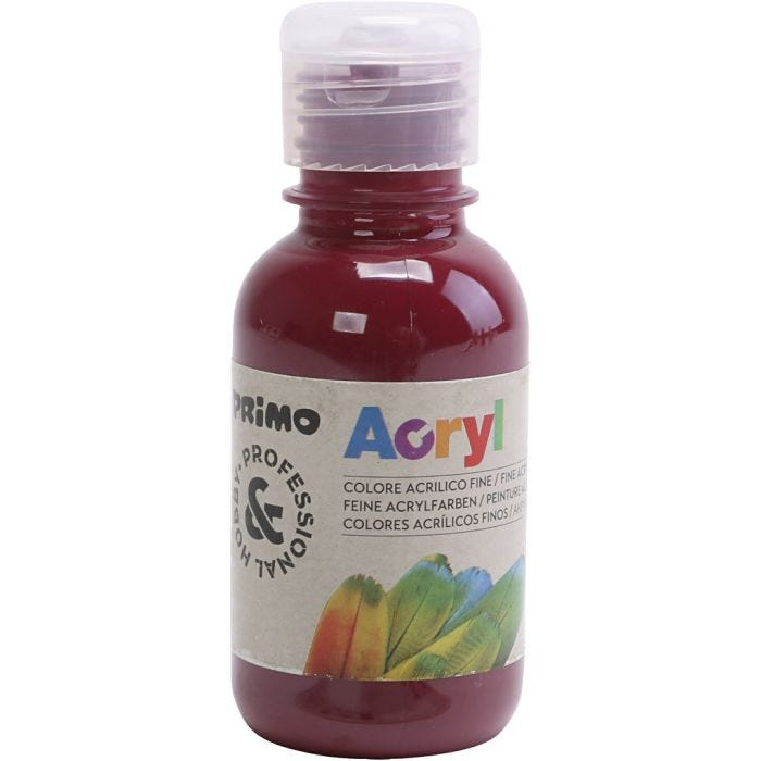PRIMO Luxury pittura acrilica, bordeaux, 125 ml/ 1 bott.