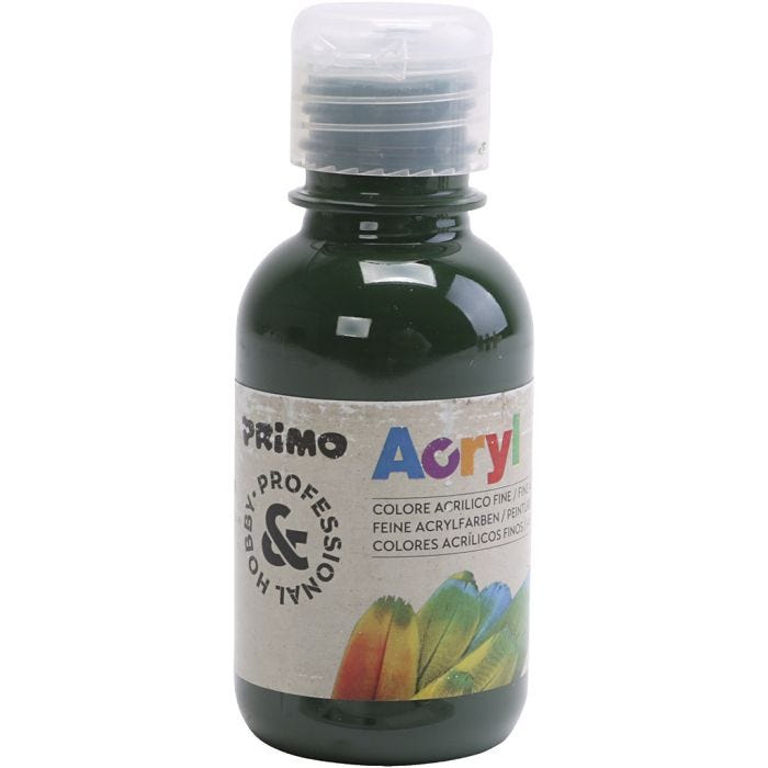 PRIMO Luxury pittura acrilica, verde scuro, 125 ml/ 1 bott.