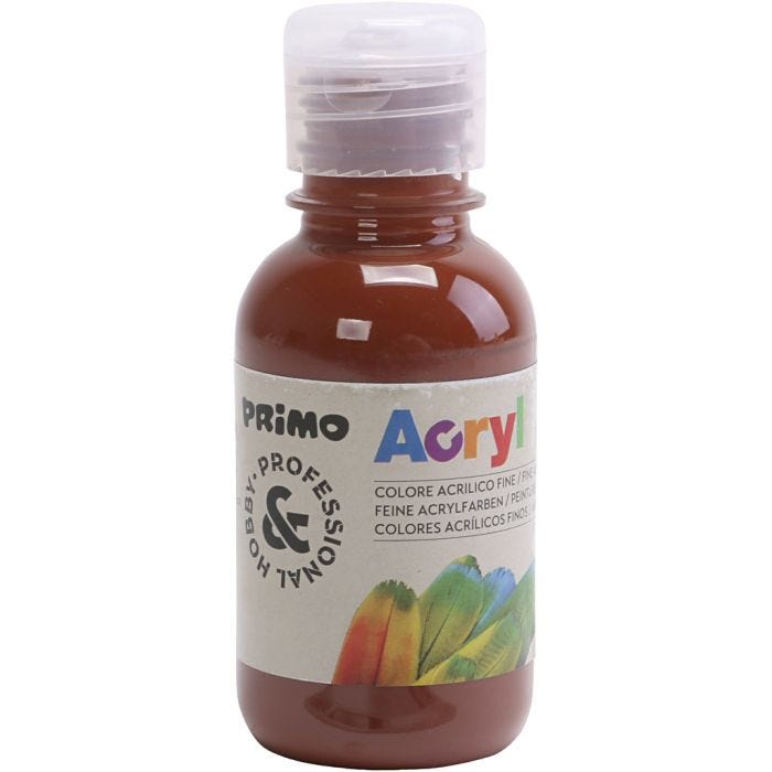 PRIMO Luxury pittura acrilica, marrone, 125 ml/ 1 bott.