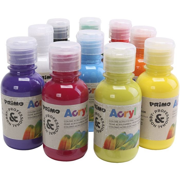 PRIMO Luxury pittura acrilica, colori asst., 10x125 ml/ 1 conf.