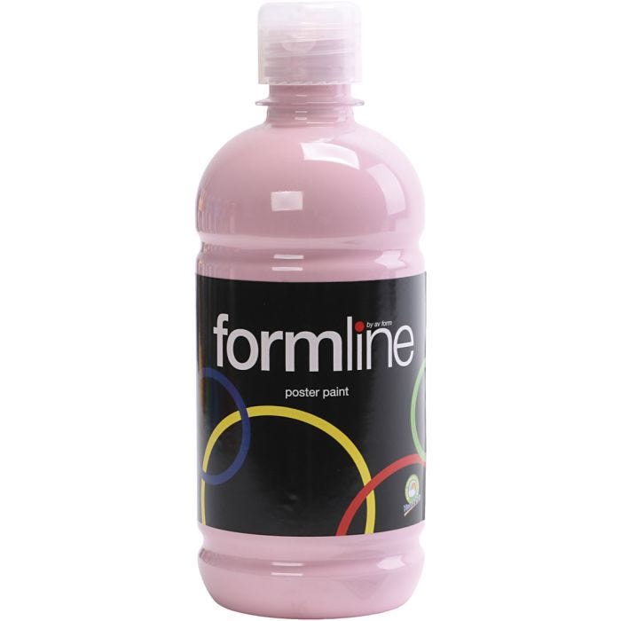 Pittura Tempera Opaca, rosato, 500 ml/ 1 bott.