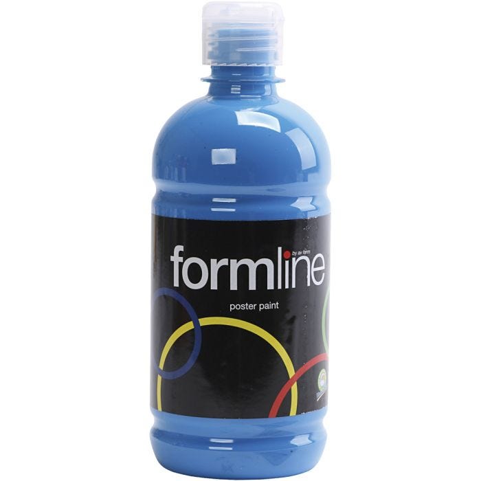 Pittura Tempera Opaca, blu primario, 500 ml/ 1 bott.