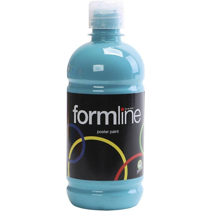 Pittura Tempera Opaca, turchese, 500 ml/ 1 bott.