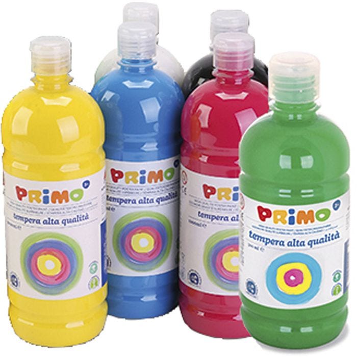 Pittura Tempera Opaca, opaco, colori standard, 12x1000 ml/ 1 conf.