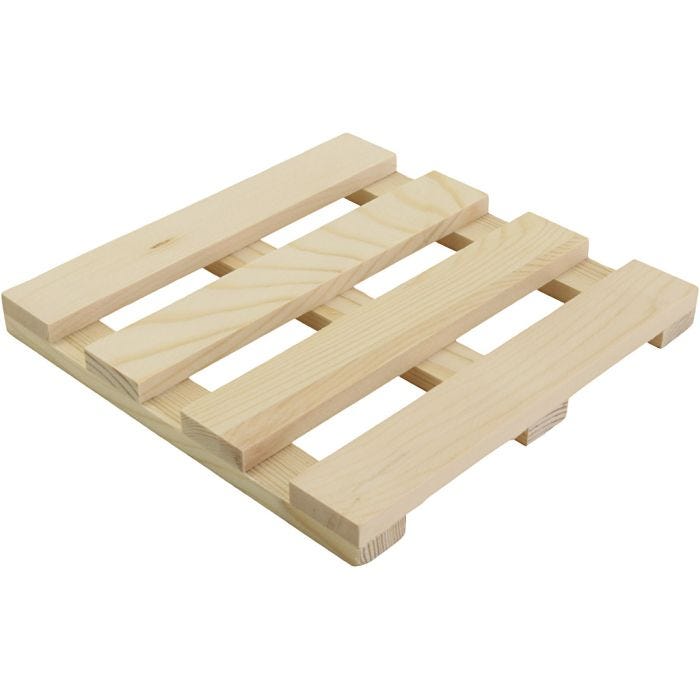 Sottopentola in legno, H: 1,5 cm, L: 15 cm, misura 15x15 cm, 12 pz/ 1 conf.