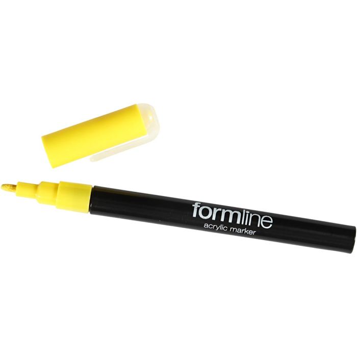 pennarello acrilico Formline, ampiezza tratto 0,9-1,3 mm, giallo, 1 pz