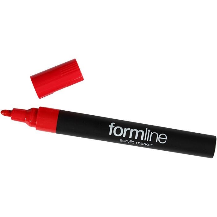 pennarello acrilico Formline, 2.5 mm, rosso, 1 pz