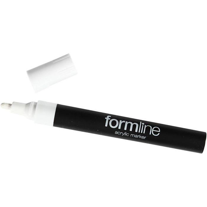 pennarello acrilico Formline, 2.5 mm, bianco, 1 pz