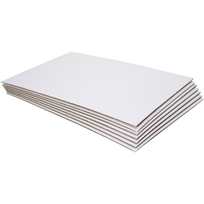 Fogli artistici in cartone ondulato, misura 42x60x0,7 cm, 10 pz/ 1 conf.