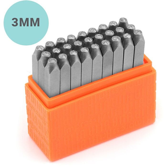 Set di timbri per embossing, Lettere piccole, misura 3 mm, Carattere: Sans Serif , 27 pz/ 1 set