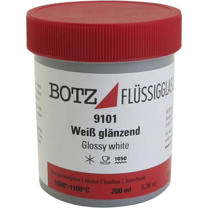 Smalto per argilla, bianco, 200 ml/ 1 vasch.