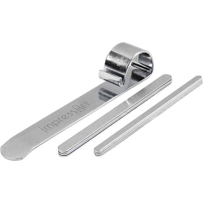 Utensile flessibile e bande metalliche per bracciali, 15 cm, 6-106 mm, aluminium, 1 set