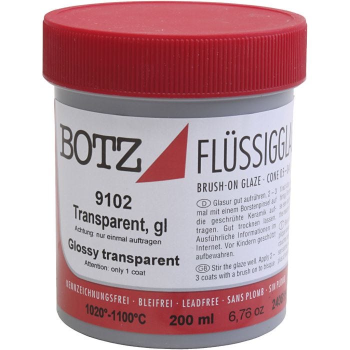 Smalto per argilla, transparent, 200 ml/ 1 vasch.