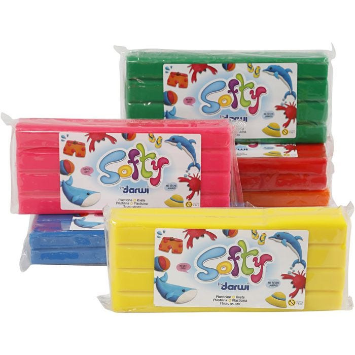 Pasta da Modellare Morbida, colori asst., 6x500 g/ 1 conf.