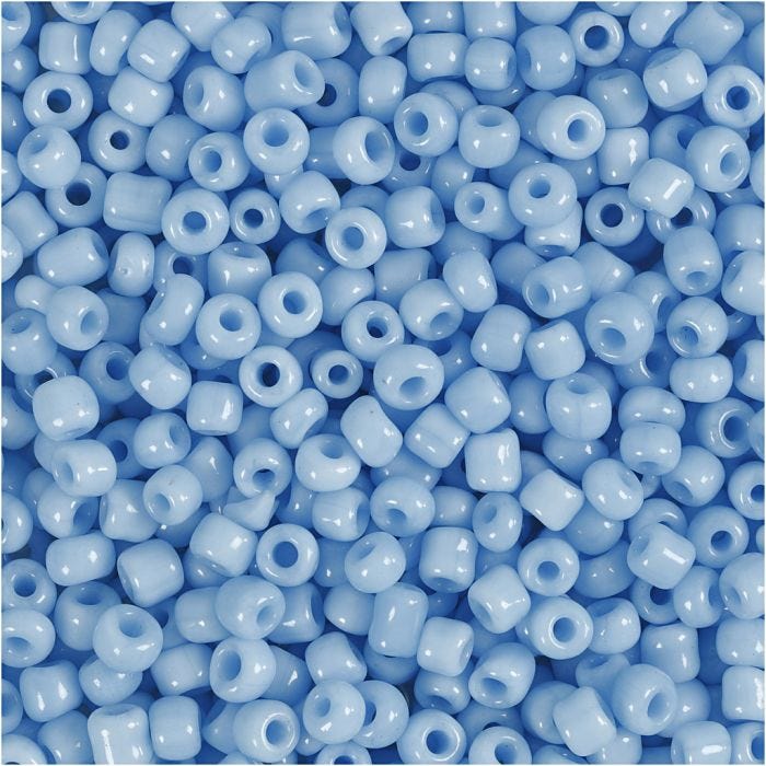 Perline Rocaille, diam 3 mm, misura 8/0, misura buco 0,6-1,0 mm, turchese, 25 g/ 1 conf.