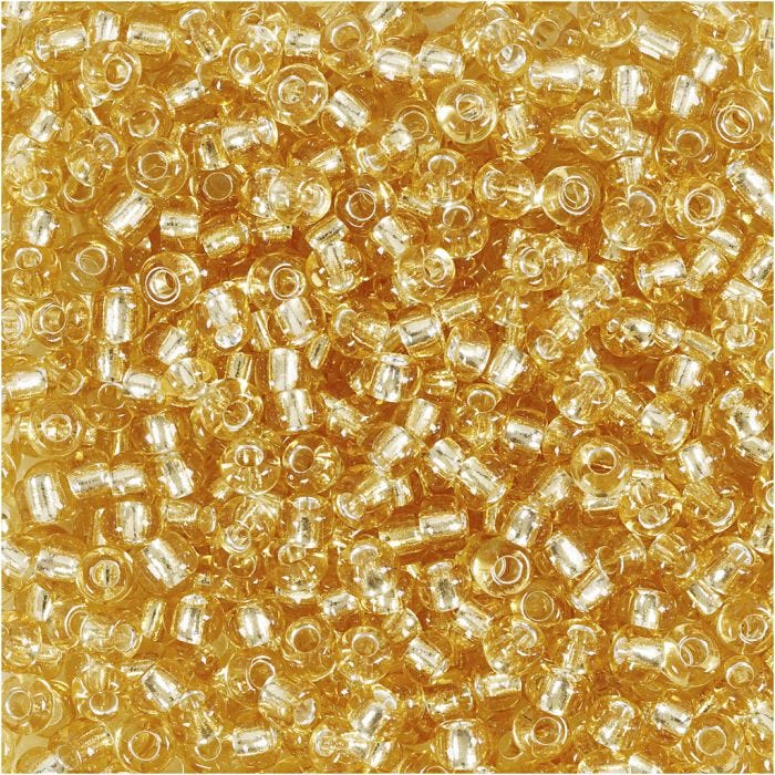 Perline rocaille, 3 mm, 8/0, 0,6-1,0 mm, oro, 25g/ 1 conf.