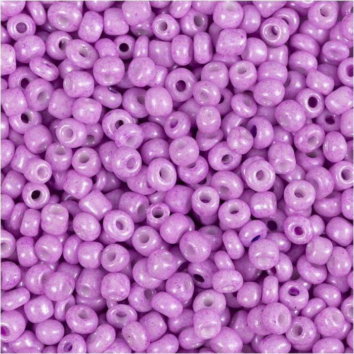 Perline Rocaille, diam 3 mm, misura 8/0, misura buco 0,6-1,0 mm, rosa tenue, 25 g/ 1 conf.