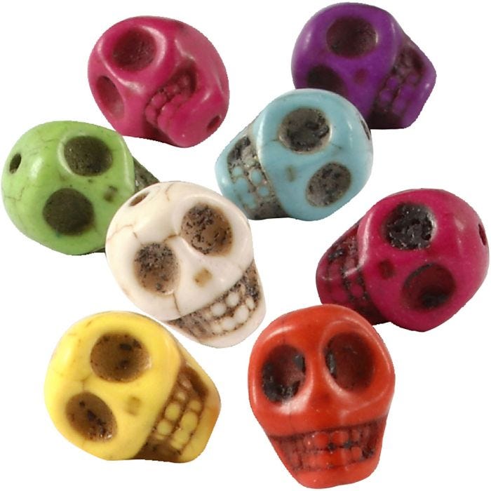 Perline howlite, diam 12 mm, misura buco 1,5 mm, colori forti, 32 pz/ 1 conf.