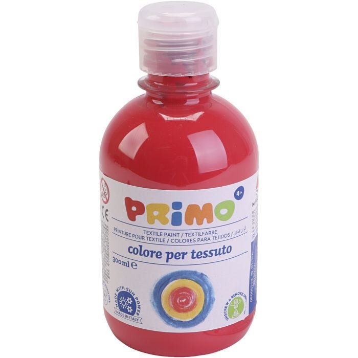 Pittura Tessile, rosso, 300 ml/ 1 bott.