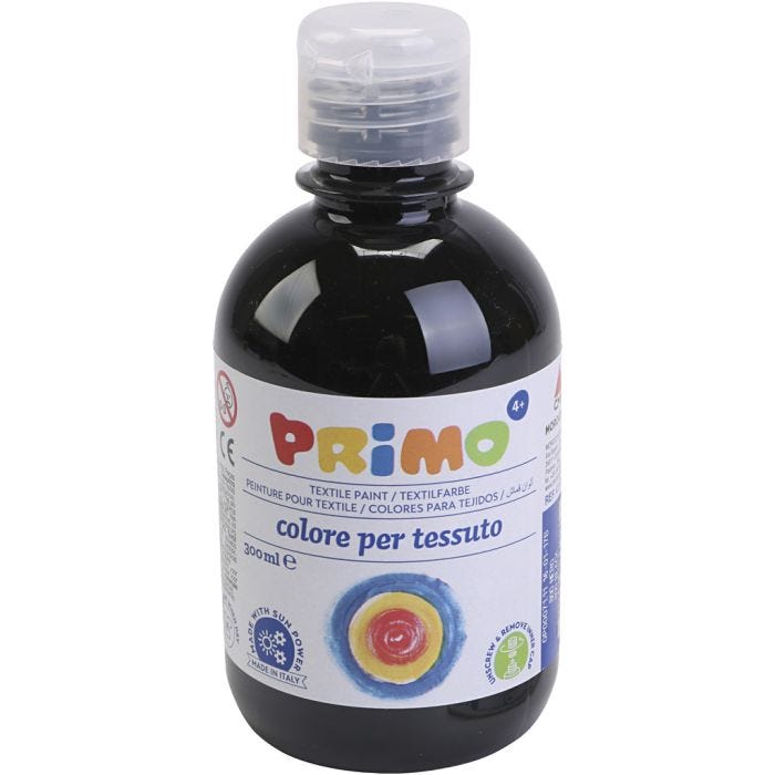 Pittura Tessile, nero, 300 ml/ 1 bott.