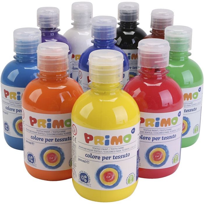 Pittura Tessile, colori asst., 10x300 ml/ 1 conf.