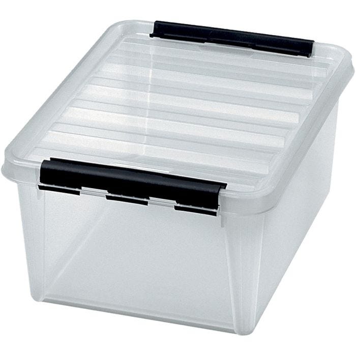 Scatola portaoggetti con coperchio, misura 40x30x18,5, 15 l, 1 pz