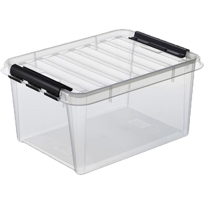 Scatola portaoggetti con coperchio, misura 50x39x26 cm, 32 l, 1 pz