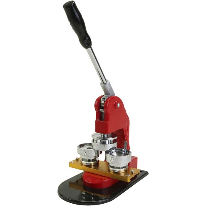 Macchina crea distintivi incl. 250 Distintivi, diam 5,5 cm, 1 set