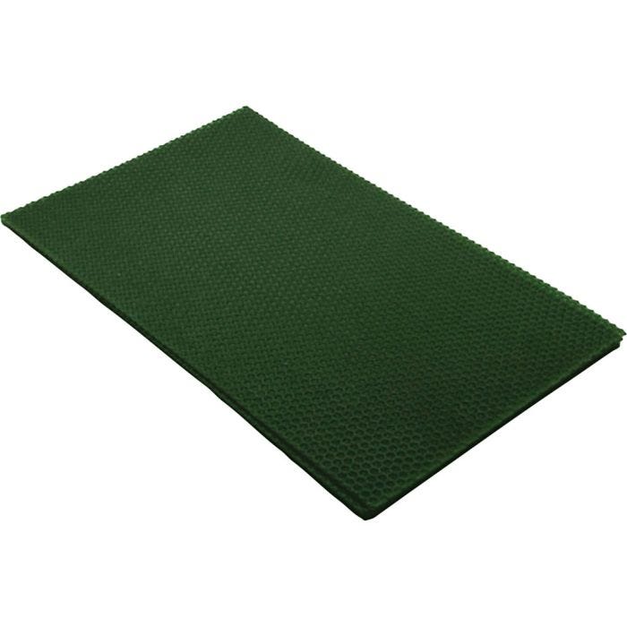 Fogli di cera d'api, misura 20x33 cm, spess. 2 mm, verde, 1 pz