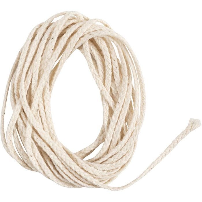 Stoppino , Adatto per candele a immersione (dia. 15-22 mm) e candele stampate (dia. 40-60 mm), 100 g, 3 m/ 1 conf.