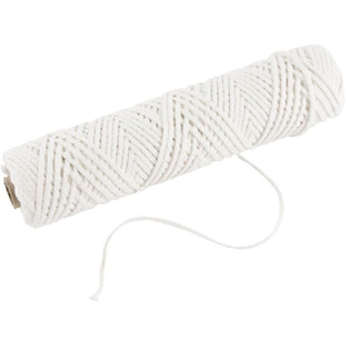 Stoppino , Adatto per candele a immersione (dia. 30 mm) e candele stampate (dia. 80-100 mm) , L: 2 mm, 100 g, 50 m/ 1 rot.