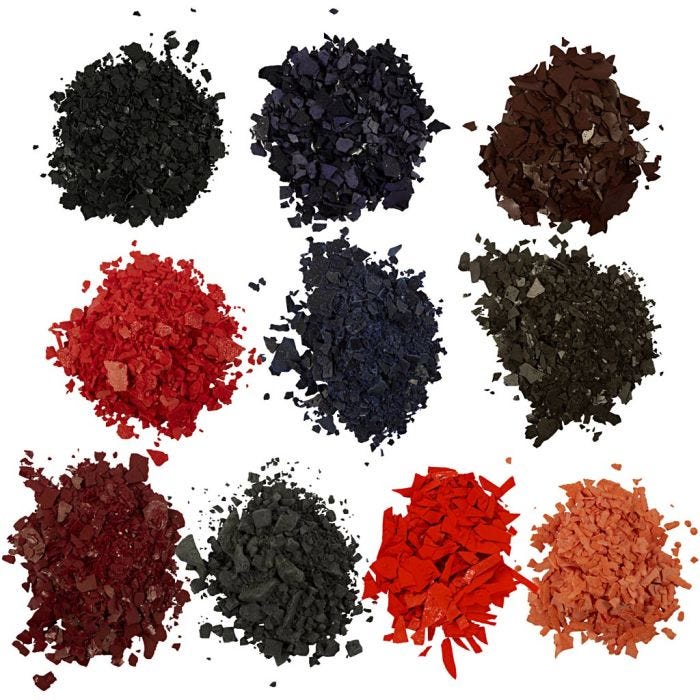 Colorante per candele, colori asst., 10x10 g/ 1 conf.