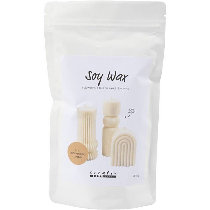 Cera di soia, Per candele da appoggio, panna, 250 g/ 1 conf.