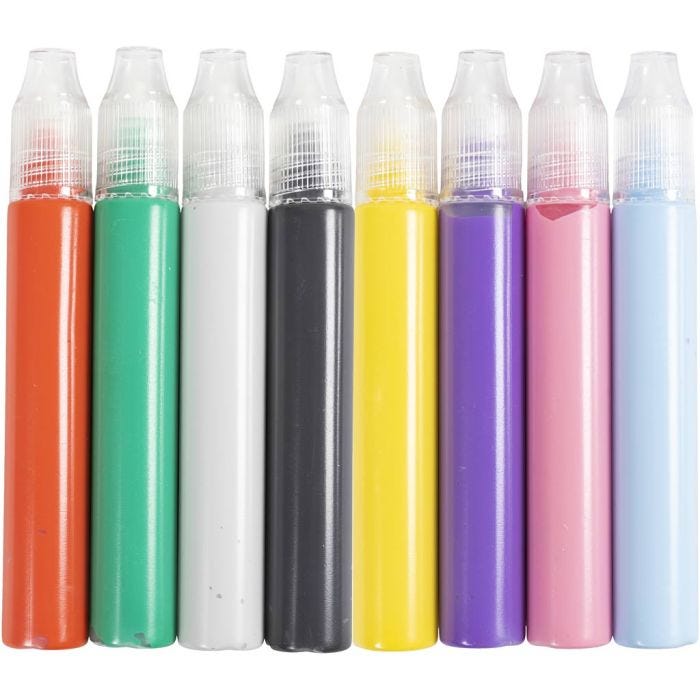 Penne per candele, colori asst., 8x30 ml/ 1 conf.