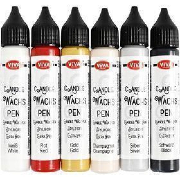 Pennarelli per candela, colori standard, 6x28 ml/ 1 conf.