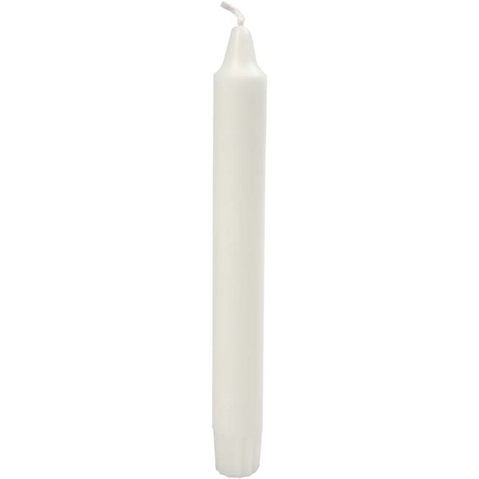 Candele lunghe, H: 20 cm, diam 23 mm, bianco, 30 pz/ 1 conf.