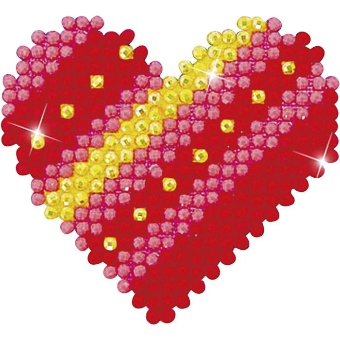 Diamond Dotz, cuore patchwork, 7,6x7,6 cm, 1 conf.