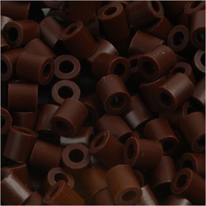 Perline a tubetto, 5x5 mm, 2,5 mm, medium, marrone (32229), 1100pz/ 1 conf.
