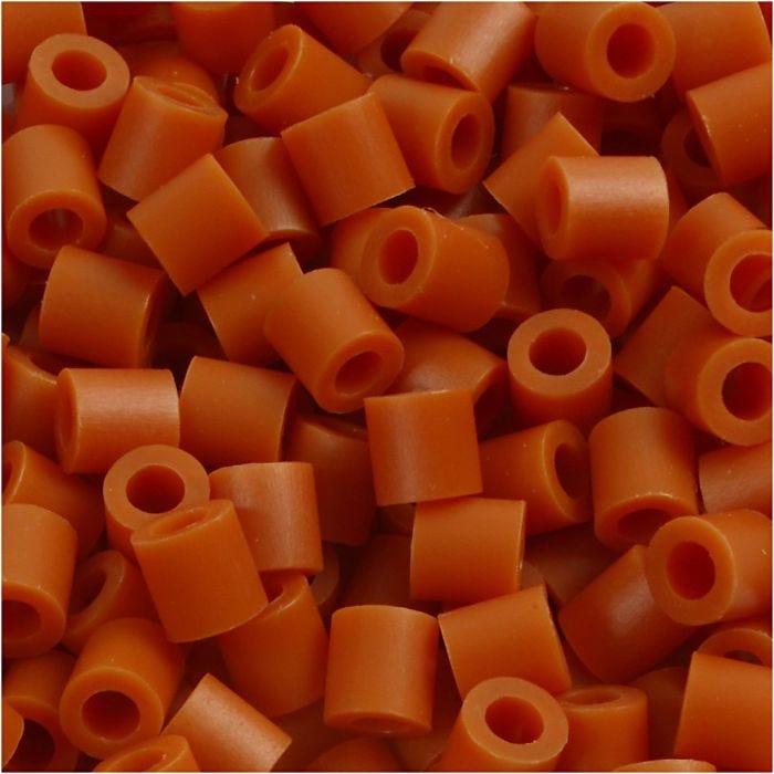 Perline a tubetto, misura 5x5 mm, misura buco 2,5 mm, medium, rosso marrone (32254), 1100 pz/ 1 conf.