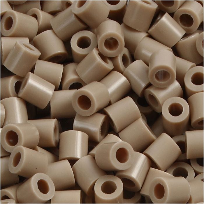 Perline a tubetto, 5x5 mm, 2,5 mm, medium, beige (32248), 1100pz/ 1 conf.