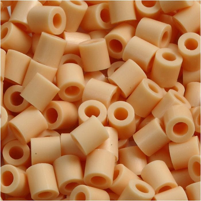 Perline a tubetto, 5x5 mm, 2,5 mm, medium, rosa chiaro (32228), 1100pz/ 1 conf.