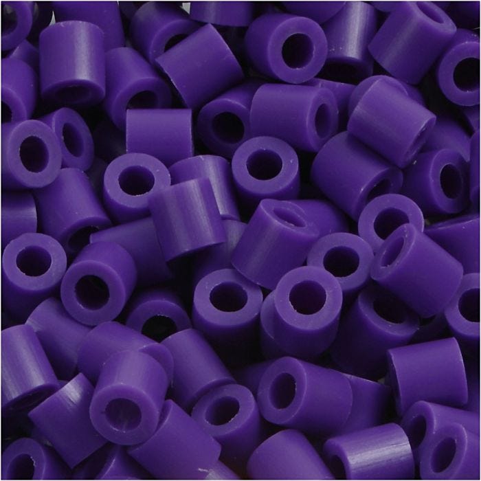 Perline a tubetto, misura 5x5 mm, misura buco 2,5 mm, medium, viola scuro (32234), 6000 pz/ 1 conf.