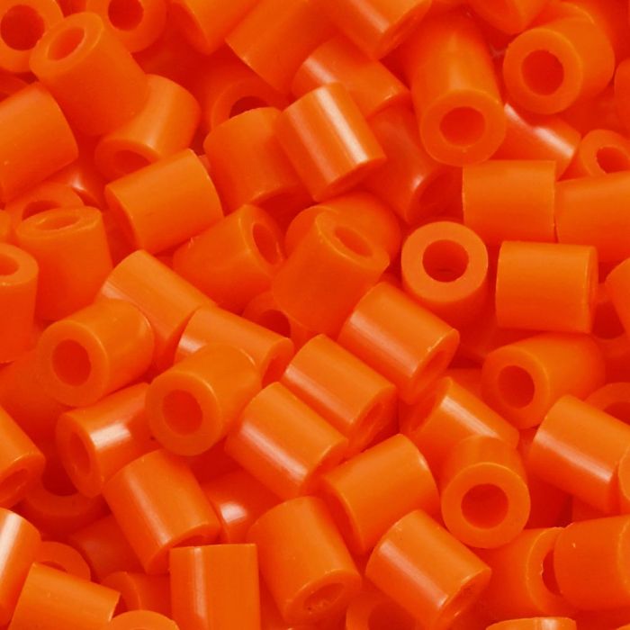Perline a tubetto, misura 5x5 mm, misura buco 2,5 mm, medium, arancio chiaro (32233), 6000 pz/ 1 conf.