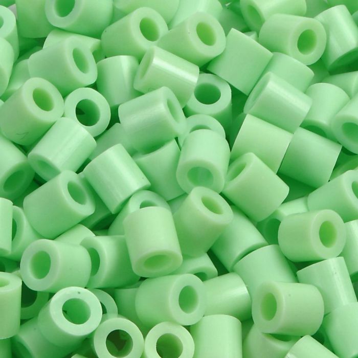 Perline a tubetto, misura 5x5 mm, misura buco 2,5 mm, medium, verde pastello (32252), 6000 pz/ 1 conf.