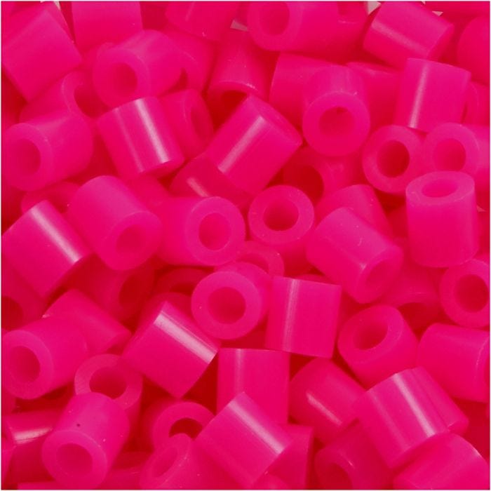 Perline a tubetto, misura 5x5 mm, misura buco 2,5 mm, medium, cerise (32258), 1100 pz/ 1 conf.