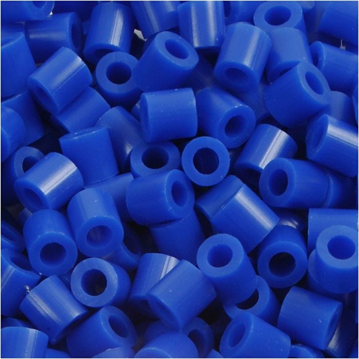 Perline a tubetto, misura 5x5 mm, misura buco 2,5 mm, medium, blu scuro (32232), 6000 pz/ 1 conf.