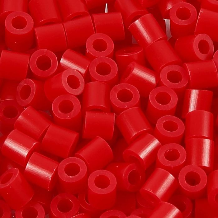 Perline a tubetto, misura 5x5 mm, misura buco 2,5 mm, medium, rosso (32231), 6000 pz/ 1 conf.